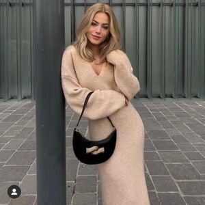 ZARA METAL TRIM SHOULDER BAG